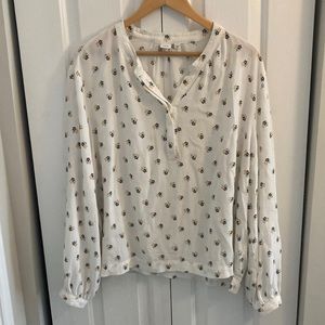 GAP Floral Long sleeve Blouse Size XL